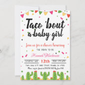 Taco baby shower invitation taco bout a baby girl (Front)