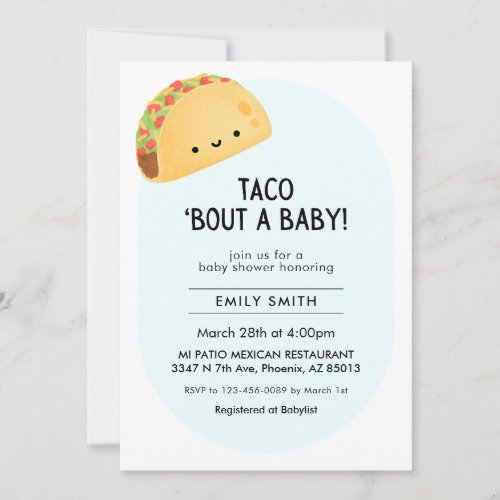 Taco Baby Shower Invite 