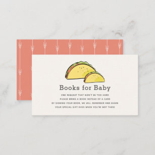 Taco Baby Shower Pink Book Request Enclosure Card