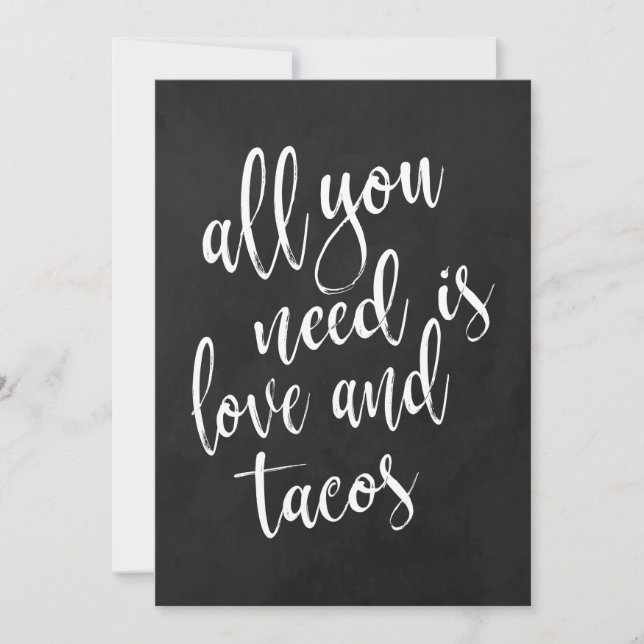 Taco bar affordable chalkboard wedding sign (Front)