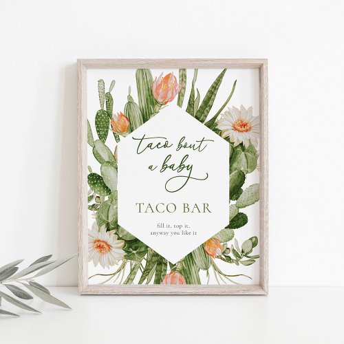 Taco Bar Baby Shower Sign 