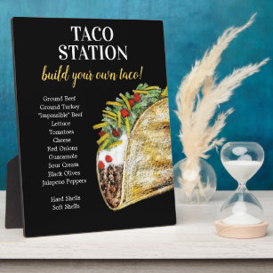 Taco Bar Sign for Food Station Plaque