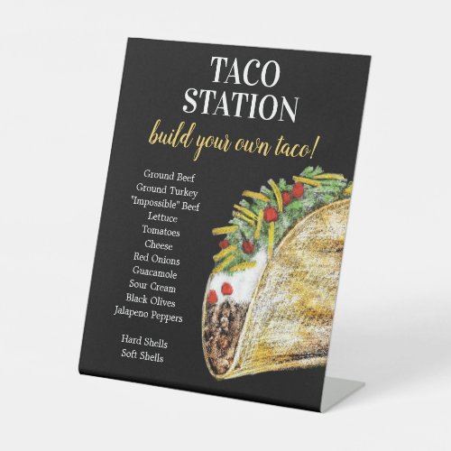 Taco Bar Sign for Food Station Plaque