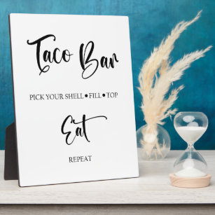 Taco bar Wedding sign Tabletop  Plaque