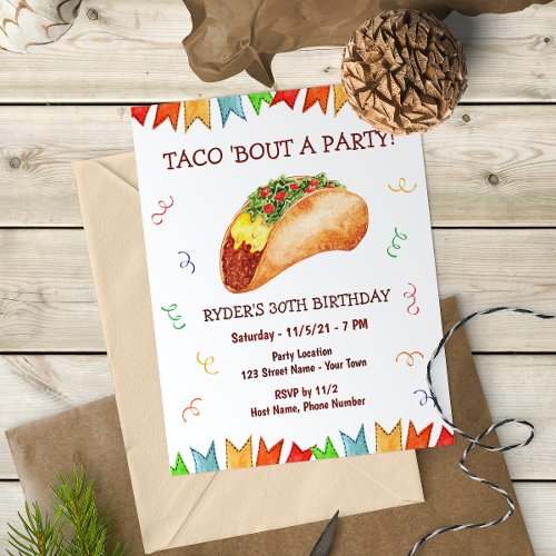 Taco Birthday Invitation