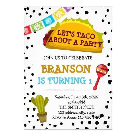 Taco birthday party invitation | Zazzle.com