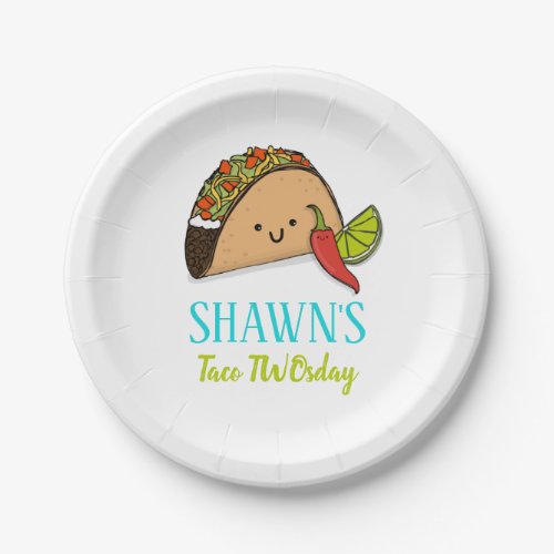 Taco Birthday Party Paper Plates