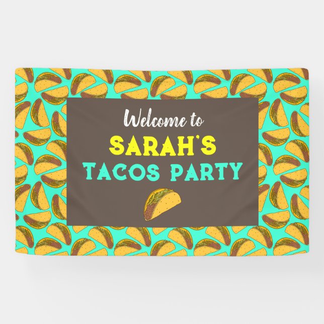 Taco Birthday Party Welcome Sign (Horizontal)
