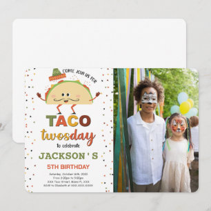Taco Birthday Photo Invitation