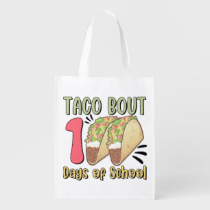 Taco Bout 100 Days of School Grocery Bag