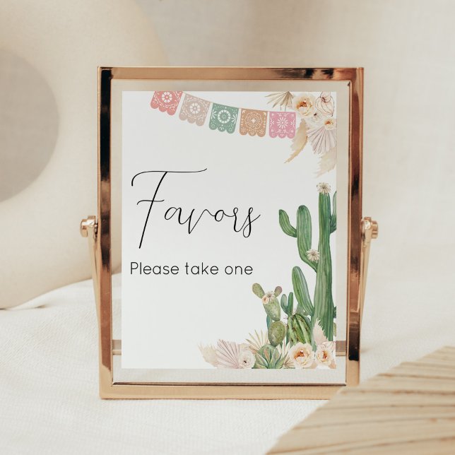 Taco Bout A Baby Baby Shower Favors Poster (Boho Fiesta Baby Shower Favors Sign)