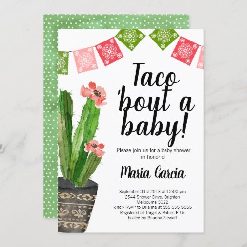 Taco Bout A Baby baby Shower Invitation