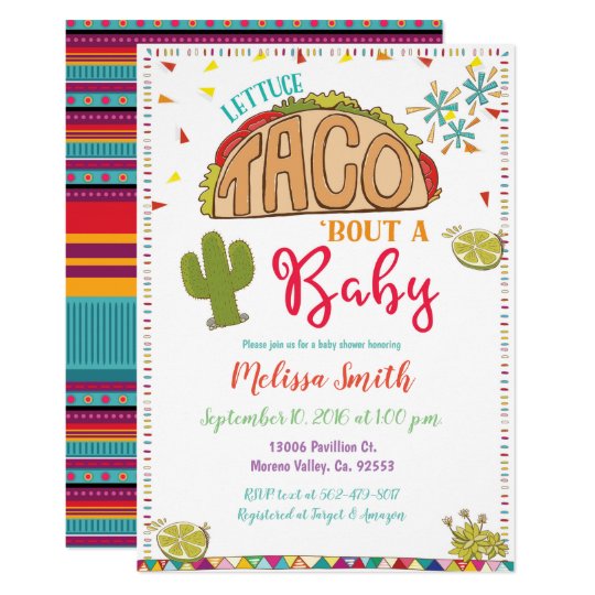 Taco Bout A Baby Baby Shower Invitation Fiesta Zazzle Com