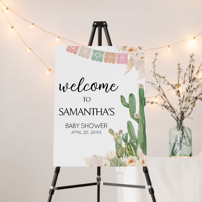 Taco Bout A Baby Baby Shower Welcome Sign (In Situ (Stand))
