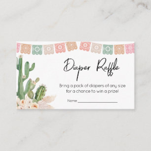 Taco Bout A Baby Boho Baby Shower Diaper Raffle Enclosure Card