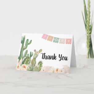 Taco Bout A Baby Boho Baby Shower Letterpress Thank You Card