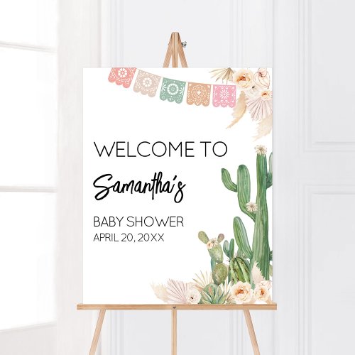 Taco Bout A Baby Boho Baby Shower Welcome Poster