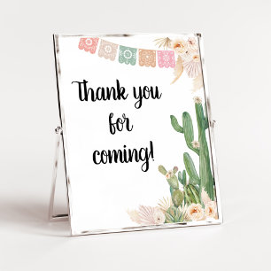 Taco Bout A Baby Boho Thank you for Coming Poster