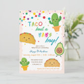 Taco bout a baby boy - fiesta theme baby shower invitation (Standing Front)