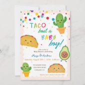 Taco bout a baby boy - fiesta theme baby shower invitation (Front)