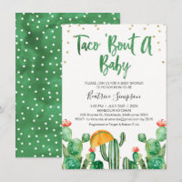 Taco Bout A Baby Cactus Baby Shower Invitation