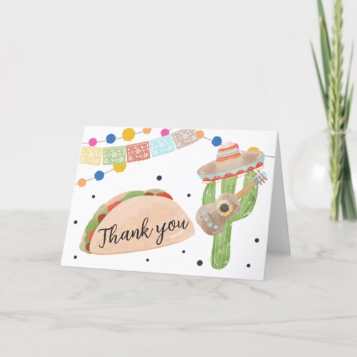 Taco Bout A Baby Cactus Baby Shower  Thank You Card