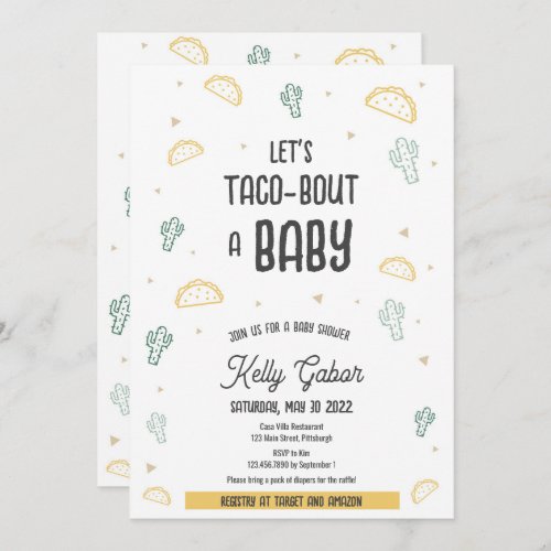 Taco_Bout a Baby Fiesta Baby Shower Invitation