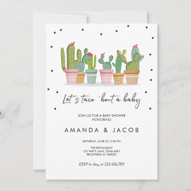 Taco Bout a Baby Fiesta Baby Shower Invitation (Front)