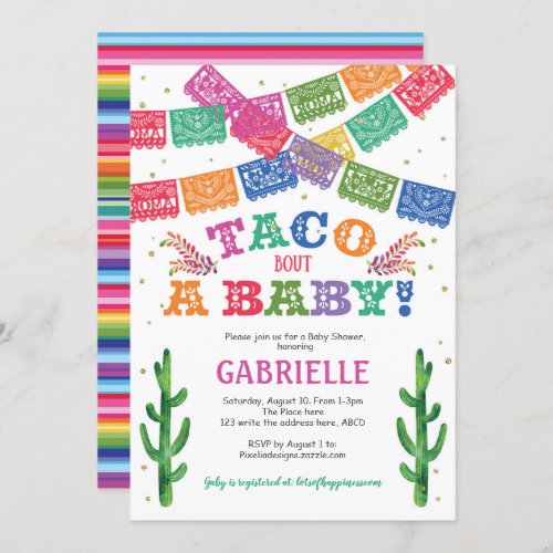 Taco bout a Baby Fiesta Baby Shower Invitation
