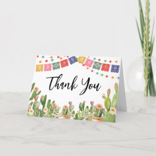 Taco Bout A Baby Fiesta Baby Shower Letterpress Thank You Card