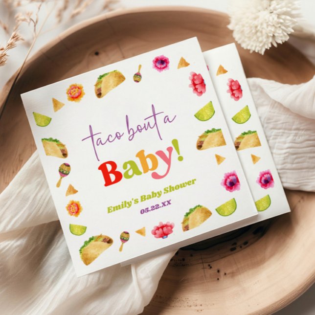Taco Bout A Baby! Fiesta Baby Shower Napkins (Creator Uploaded)