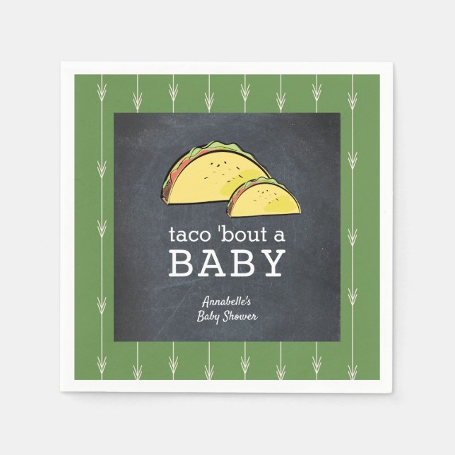 Taco Bout a Baby Fiesta Baby Shower Paper Napkins (Front)