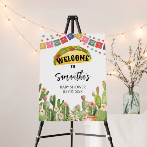 Taco Bout A Baby Fiesta Baby Shower Welcome Sign