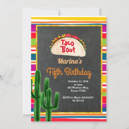 Taco Bout A Baby Fiesta Birthday Invitation
