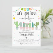 Taco Bout A Baby Fiesta Cactus Baby Shower Invitation (Standing Front)