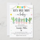 Taco Bout A Baby Fiesta Cactus Baby Shower Invitation (Front)