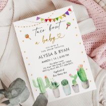 Taco 'Bout A Baby Fiesta Cactus Baby Shower Invitation