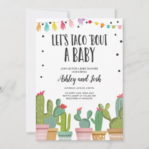Taco Bout a Baby Fiesta Couples Shower Invitation