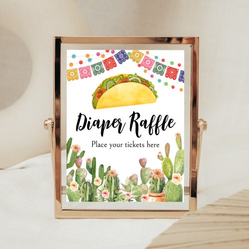 Taco Bout A Baby Fiesta Diaper Raffle Poster