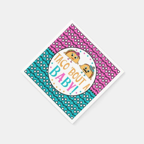 Taco Bout a Baby  Fiesta gender reveal napkins Napkins