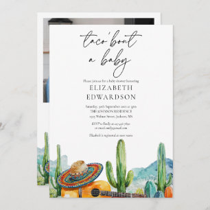 Taco Bout A Baby Fiesta Photo Baby Shower Invitation
