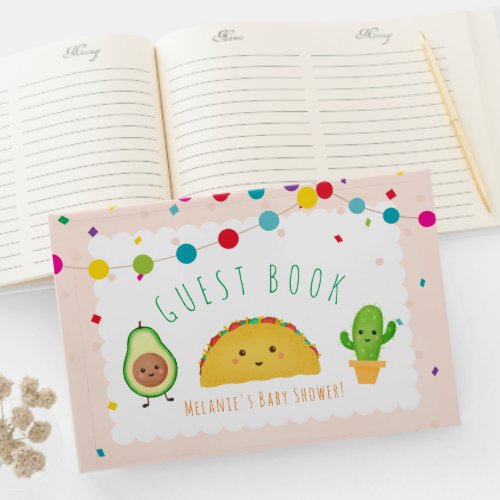 Taco bout a baby _ fiesta theme baby shower  guest book