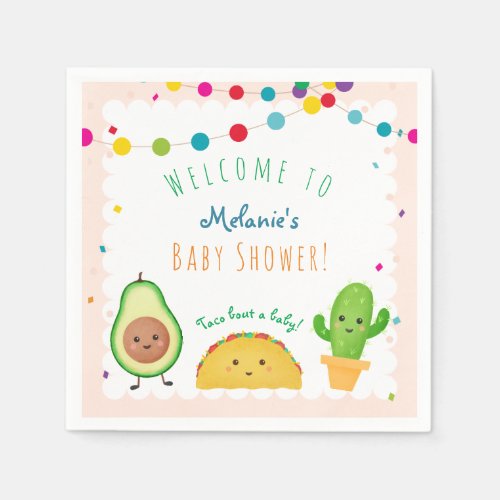 Taco bout a baby _ fiesta theme baby shower napkins