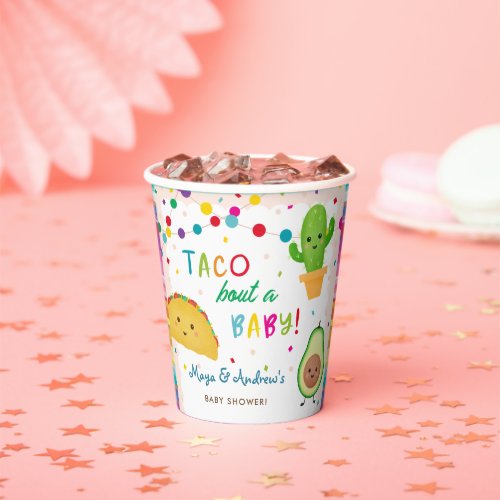 Taco bout a baby _ fiesta theme baby shower paper cups