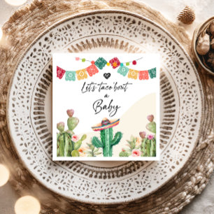 Taco Bout a Baby Fiesta Watercolor Cactus Shower Napkins