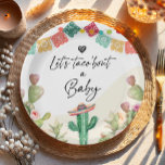 Taco Bout a Baby Fiesta Watercolor Cactus Shower Paper Plates<br><div class="desc">Set the tone for your party with these wonderful,  elegant looking paper plates with a cactus fiesta theme. Soft pastel colors and hand drawn illustrations characterize this invitation suite. The Fiesta theme is perfect for a summer party.</div>