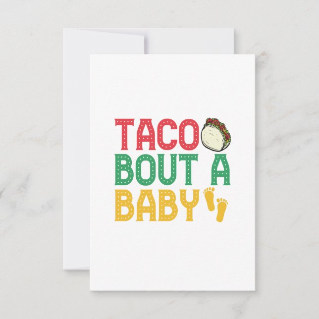 Taco bout a Baby Funny Pregnancy Cindo De Mayo Thank You Card (Front)