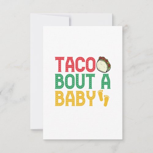 Taco bout a Baby Funny Pregnancy Cindo De Mayo Thank You Card