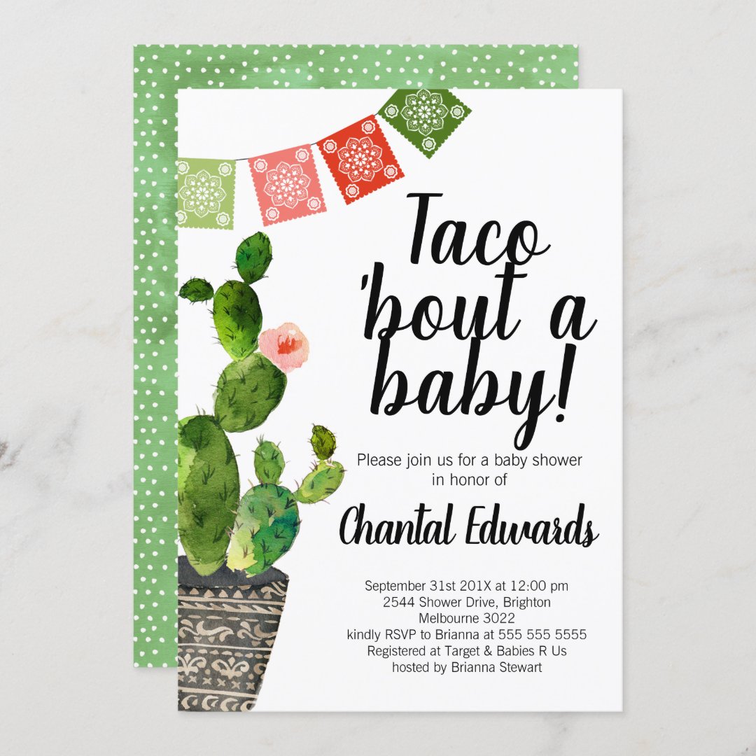 Taco Bout A Baby Invitation | Zazzle