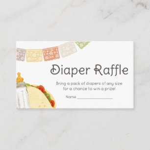 Taco Bout A Baby Mexican Baby Shower Diaper Raffle Enclosure Card